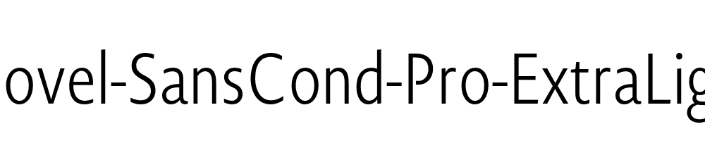 Novel-SansCond-Pro-ExtraLight