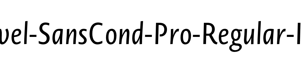 Novel-SansCond-Pro-Regular-Italic