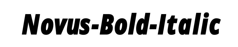 Novus-Bold-Italic