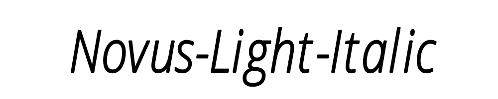 Novus-Light-Italic