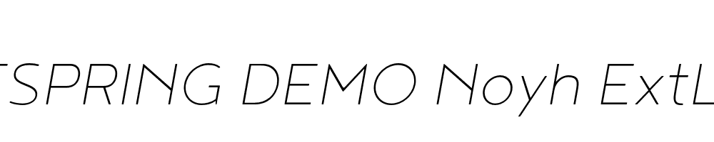  DEMO Noyh ExtLt Italic