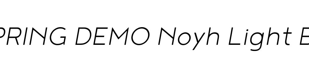  DEMO Noyh Light Bold Italic