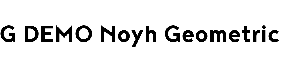  DEMO Noyh Geometric Bold Regular