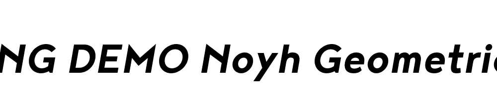  DEMO Noyh Geometric Bold Italic