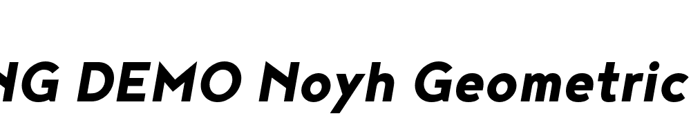  DEMO Noyh Geometric Heavy Italic