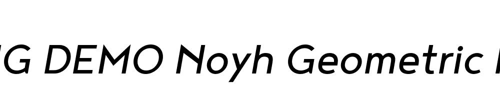  DEMO Noyh Geometric Regular Italic