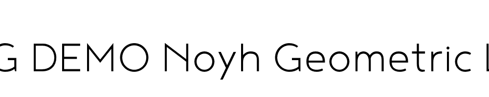  DEMO Noyh Geometric Light Regular