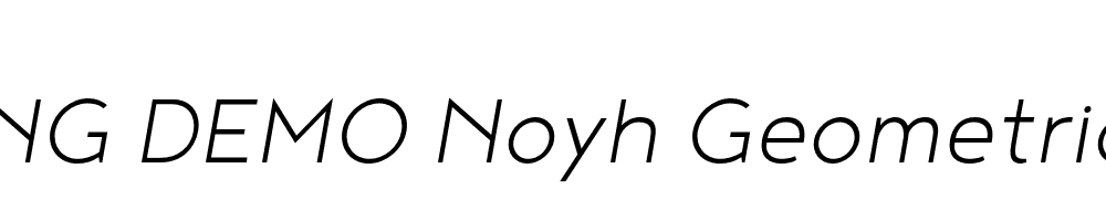  DEMO Noyh Geometric Light Italic