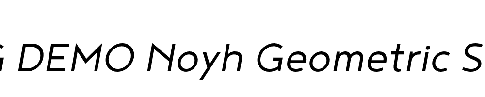  DEMO Noyh Geometric SemiLight Italic