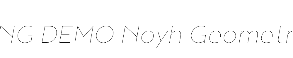  DEMO Noyh Geometric Thin Italic