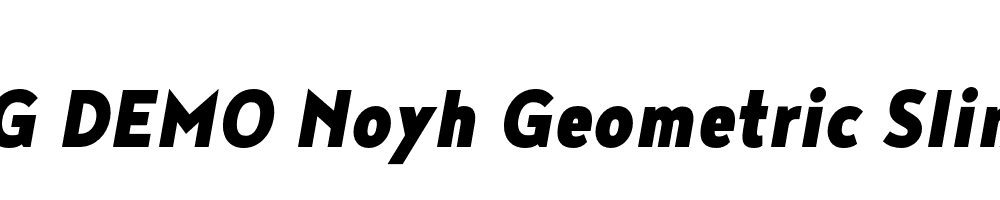  DEMO Noyh Geometric Slim Black Italic