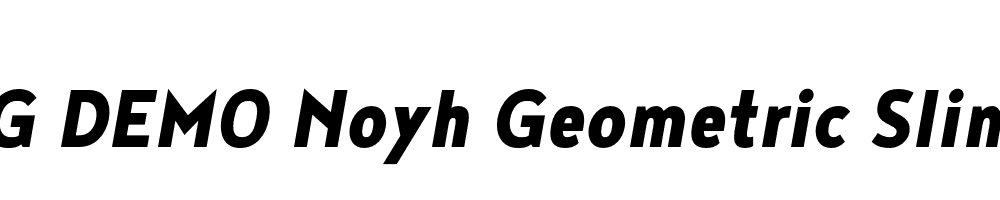  DEMO Noyh Geometric Slim Heavy Italic