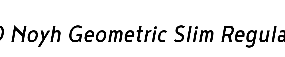  DEMO Noyh Geometric Slim Regular Italic