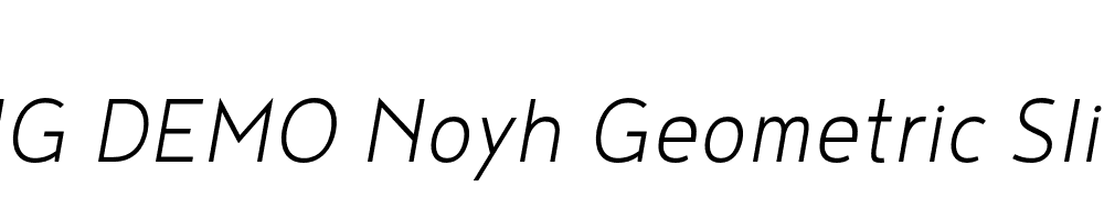  DEMO Noyh Geometric Slim Light Italic