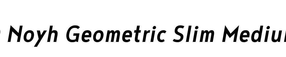  DEMO Noyh Geometric Slim Medium Italic