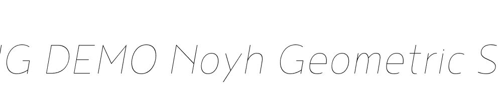  DEMO Noyh Geometric Slim Thin Italic