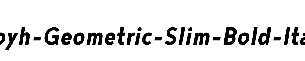 Noyh-Geometric-Slim-Bold-Italic