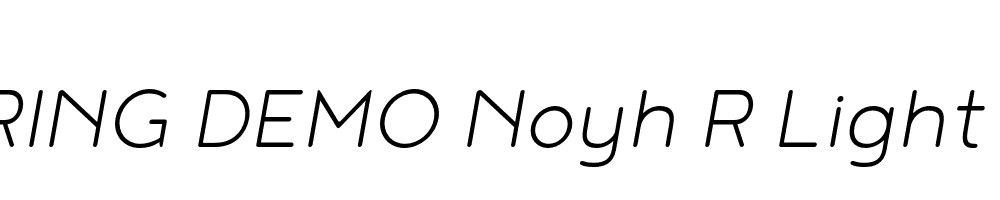  DEMO Noyh R Light Bold Italic