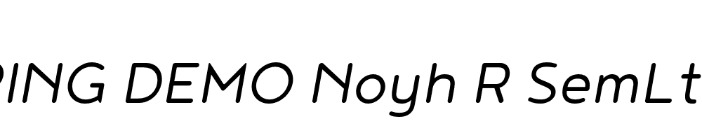  DEMO Noyh R SemLt Bold Italic