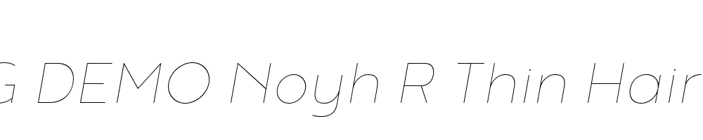  DEMO Noyh R Thin Hairline Bold Italic