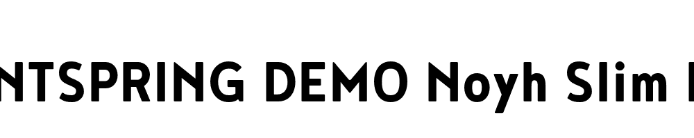  DEMO Noyh Slim Bold