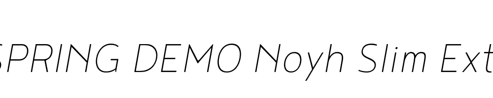  DEMO Noyh Slim ExtLt Italic