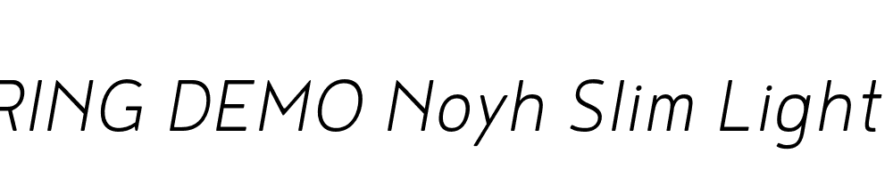  DEMO Noyh Slim Light Bold Italic