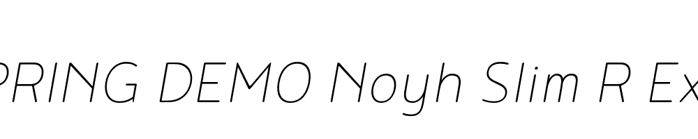  DEMO Noyh Slim R ExtLt Italic