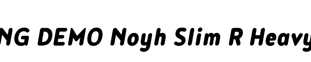  DEMO Noyh Slim R Heavy Bold Italic