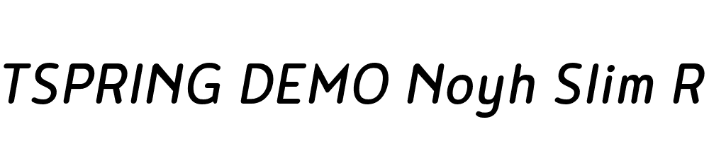  DEMO Noyh Slim R Italic