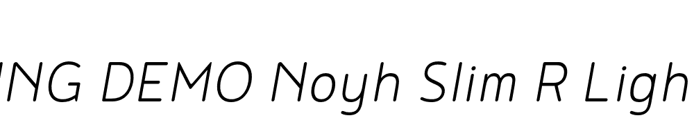  DEMO Noyh Slim R Light Bold Italic