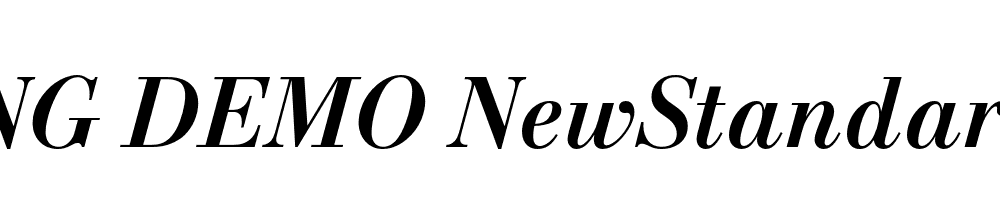  DEMO NewStandard Bold Italic