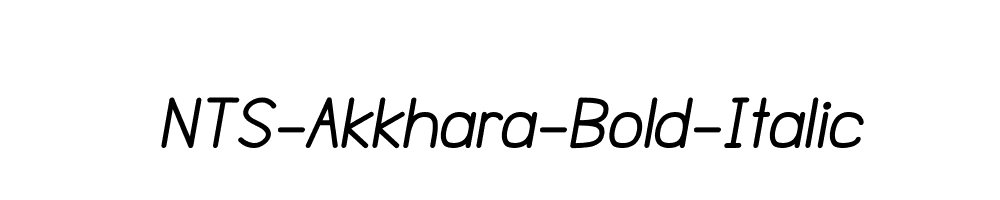 NTS-Akkhara-Bold-Italic