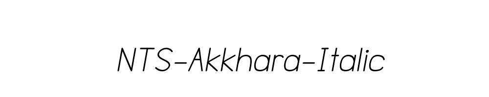 NTS-Akkhara-Italic