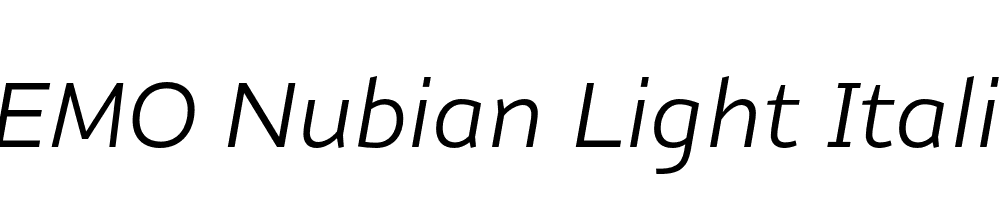 FSP DEMO Nubian Light Italic Italic