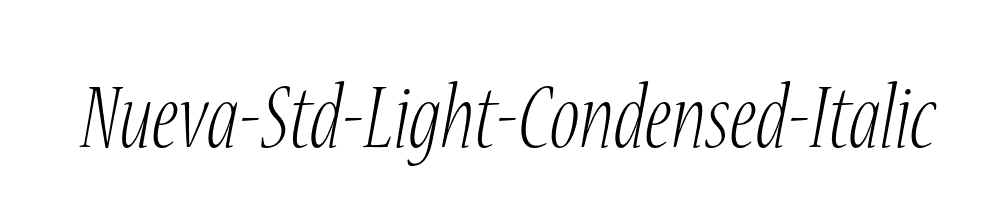 Nueva-Std-Light-Condensed-Italic