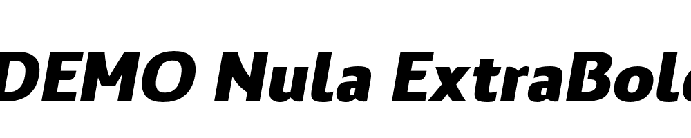  DEMO Nula ExtraBold Italic Regular