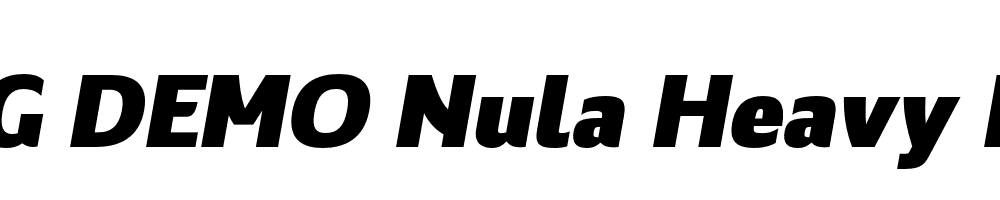  DEMO Nula Heavy Italic Regular