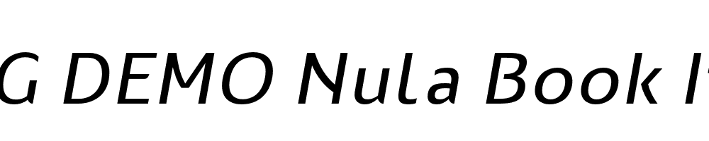  DEMO Nula Book Italic Regular