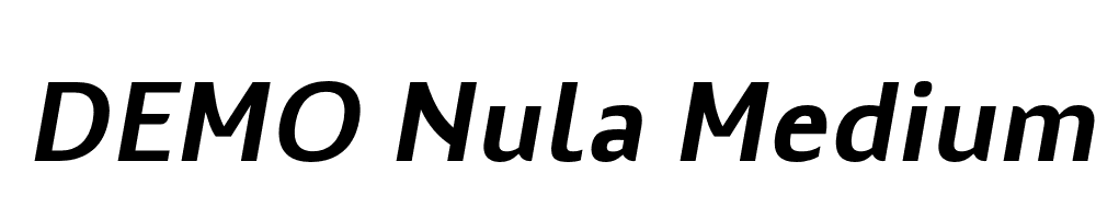  DEMO Nula Medium Italic Regular