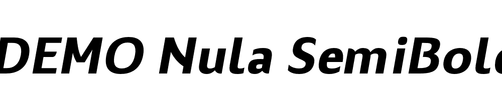  DEMO Nula SemiBold Italic Regular