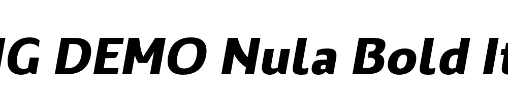  DEMO Nula Bold Italic Regular