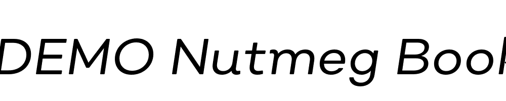  DEMO Nutmeg Book Italic Regular