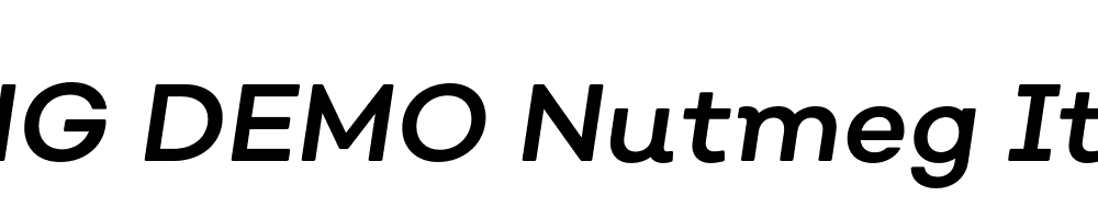  DEMO Nutmeg Italic Regular