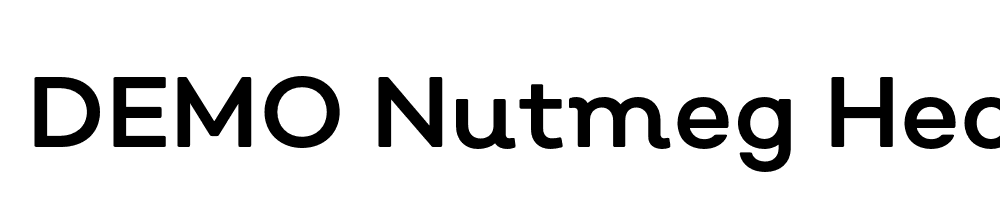  DEMO Nutmeg Headline Regular