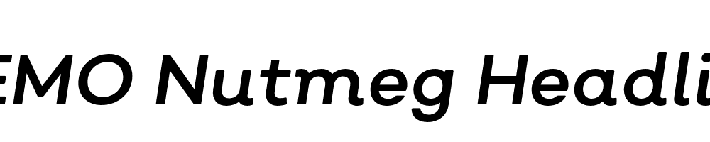  DEMO Nutmeg Headline Italic Regular