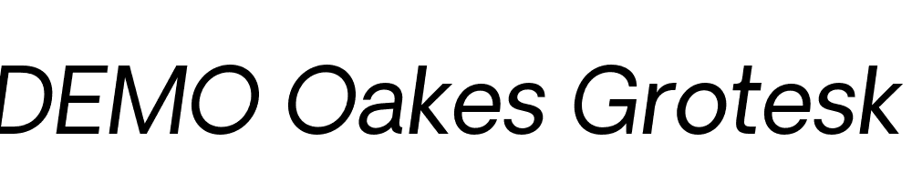 FSP DEMO Oakes Grotesk Italic