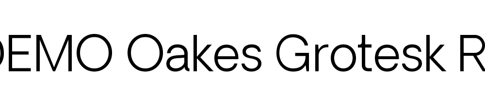 FSP DEMO Oakes Grotesk Regular