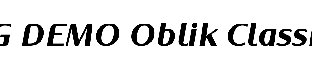  DEMO Oblik Classic Bold Italic