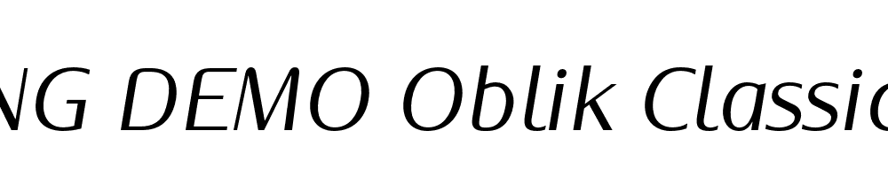  DEMO Oblik Classic Light Italic